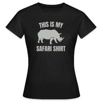 Dies ist mein Safari-Shirt - Frauen T-Shirt - Schwarz - Vorne - AI Model Female 172 dark (172cm)
