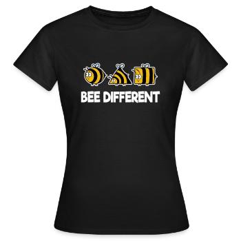 Bee Different abeille miel individuel - T-shirt Femme - noir - Devant - AI Model Female 172 dark (172cm)