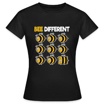 Bee Different abeille miel individuel - T-shirt Femme - noir - Devant - AI Model Female 172 dark (172cm)