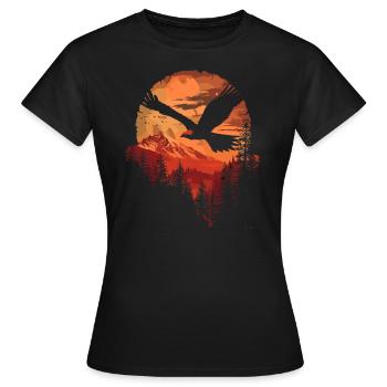 Red Kite Bird of Prey - Women's T-Shirt - black - Front - AI Model Female 172 dark (172cm)