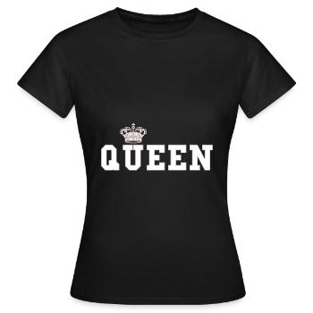 Roi - reine idée cadeau - T-shirt Femme - noir - Devant - AI Model Female 172 dark (172cm)