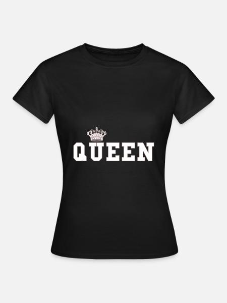 King - Queen Geschenk Geschenkidee - Frauen T-Shirt - Schwarz