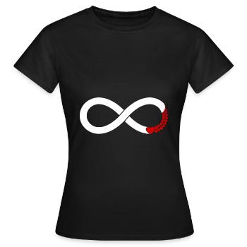 Amour infini - T-shirt Femme - noir - Devant - AI Model Female 172 dark (172cm)