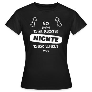So sieht die beste Nichte der Welt aus - Frauen T-Shirt - Schwarz - Vorne - AI Model Female 172 dark (172cm)