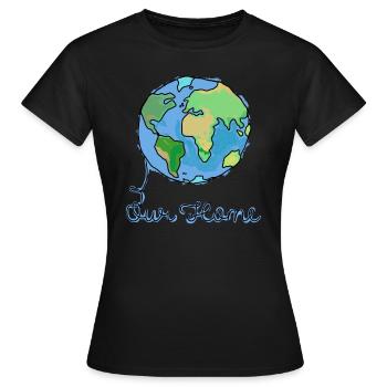 Planète - T-shirt Femme - noir - Devant - AI Model Female 172 dark (172cm)