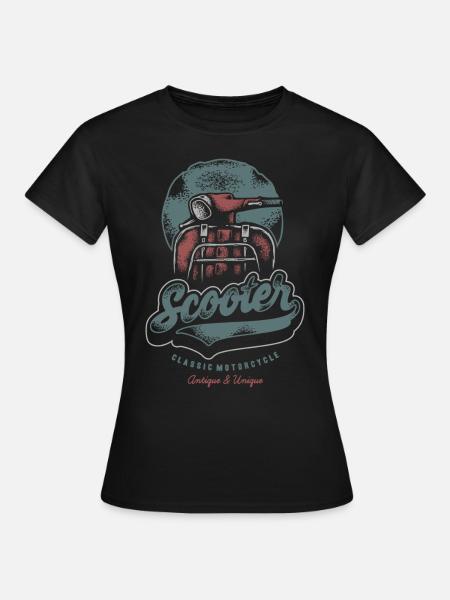 Sommer - Rollerfahrer - Spanienfeeling - Frauen T-Shirt - Schwarz