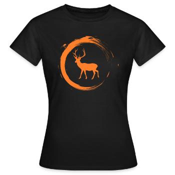 deer - Women's T-Shirt - black - Front - AI Model Female 172 dark (172cm)
