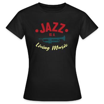 jazz - T-shirt Femme - noir - Devant - AI Model Female 172 dark (172cm)