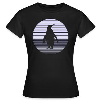 manchot - T-shirt Femme - noir - Devant - AI Model Female 172 dark (172cm)