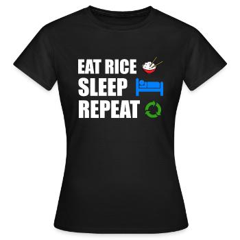 riz - T-shirt Femme - noir - Devant - AI Model Female 172 dark (172cm)