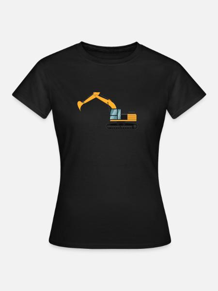 Bagger Excavator Fahrer Geschenk Geschenkidee - Frauen T-Shirt - Schwarz