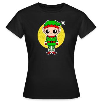 Gnome for Christmas for kids and parents - Women's T-Shirt - black - Front - AI Model Female 172 dark (172cm)