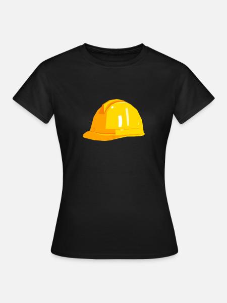 Bauhelm Geschenk Geschenkidee - Frauen T-Shirt - Schwarz