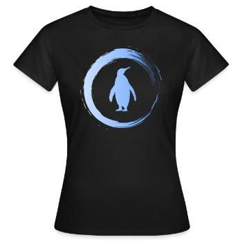 manchot - T-shirt Femme - noir - Devant - AI Model Female 172 dark (172cm)