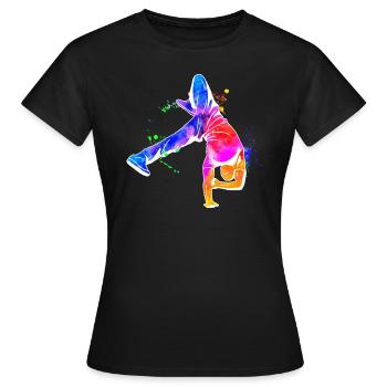 Breakdance gift gift idea - Women's T-Shirt - black - Front - AI Model Female 172 dark (172cm)