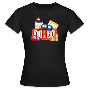Bingo gift gift idea - Women's T-Shirt - black - Front - AI Model Female 172 dark (172cm)