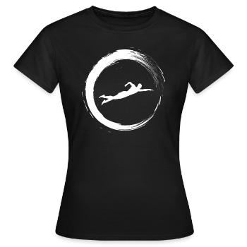 Schwimmer schwimmen Bademeister - Frauen T-Shirt - Schwarz - Vorne - AI Model Female 172 dark (172cm)
