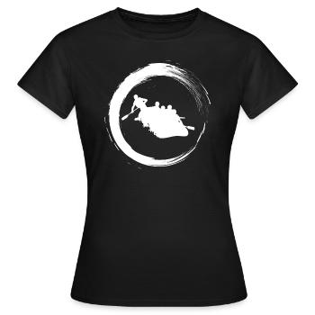 Rafting - Frauen T-Shirt - Schwarz - Vorne - AI Model Female 172 dark (172cm)