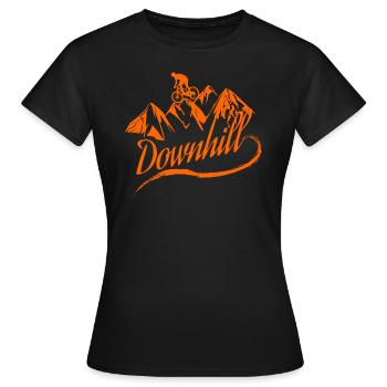 Downhill - T-shirt Femme - noir - Devant - AI Model Female 172 dark (172cm)