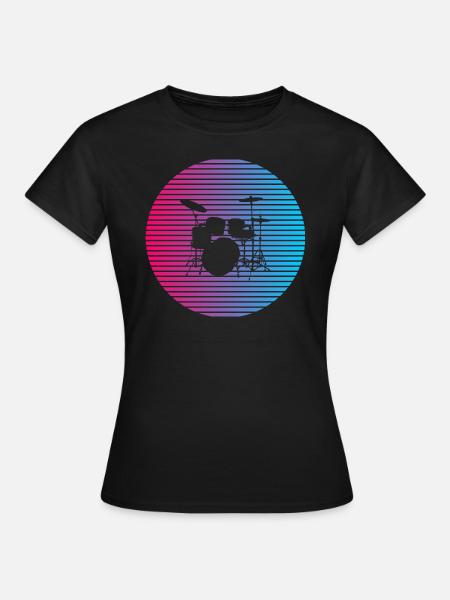 Ich mag die Drums - Frauen T-Shirt - Schwarz