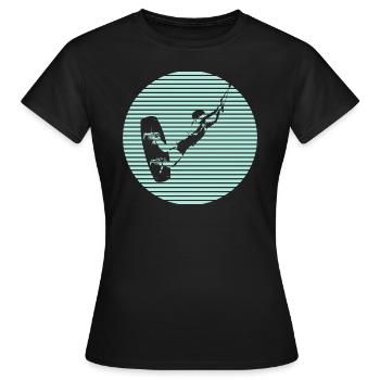 Kiteboarder Kiterin - T-shirt Femme - noir - Devant - AI Model Female 172 dark (172cm)