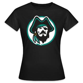 Tête de pirate - T-shirt Femme - noir - Devant - AI Model Female 172 dark (172cm)