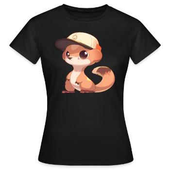 Mangouste - T-shirt Femme - noir - Devant - AI Model Female 172 dark (172cm)