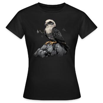 Oiseau faucon Oiseau de proie - T-shirt Femme - noir - Devant - AI Model Female 172 dark (172cm)