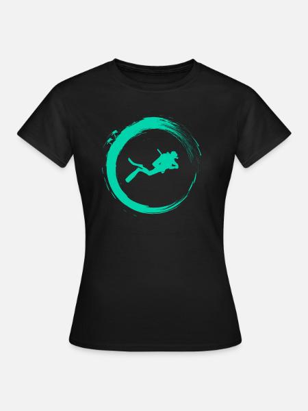Diving - Frauen T-Shirt - Schwarz