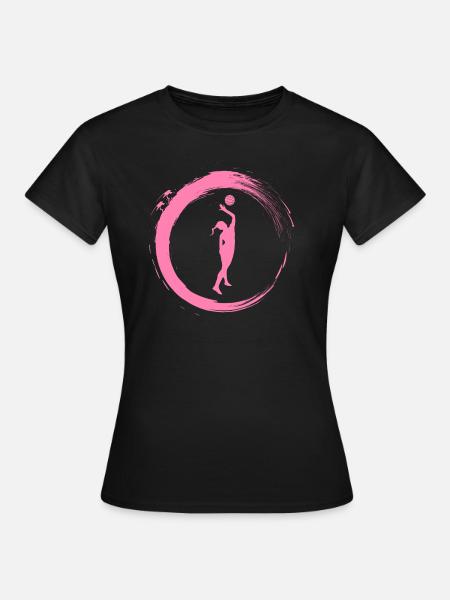 Beachvolleyball - Frauen T-Shirt - Schwarz