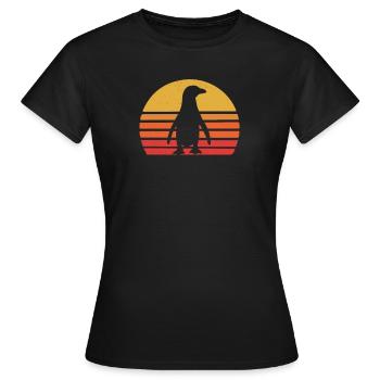 Pinguin - Frauen T-Shirt - Schwarz - Vorne - AI Model Female 172 dark (172cm)