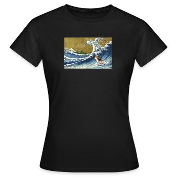 Beagle - Women's T-Shirt - black - Front - AI Model Female 172 dark (172cm)