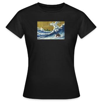 Furet - T-shirt Femme - noir - Devant - AI Model Female 172 dark (172cm)
