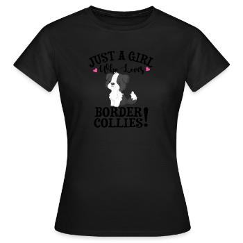 Border Collie - T-shirt Femme - noir - Devant - AI Model Female 172 dark (172cm)