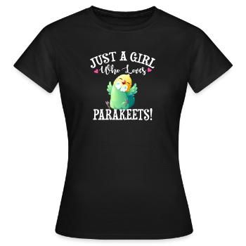 Sittich - Frauen T-Shirt - Schwarz - Vorne - AI Model Female 172 dark (172cm)