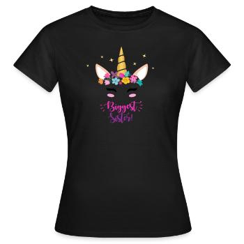 Plus grande soeur - T-shirt Femme - noir - Devant - AI Model Female 172 dark (172cm)