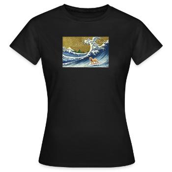 Shar Pei - Frauen T-Shirt - Schwarz - Vorne - AI Model Female 172 dark (172cm)