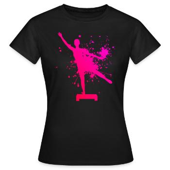 Fitnesstraining Aerobic Damen Aerobic Fitness - Frauen T-Shirt - Schwarz - Vorne - AI Model Female 172 dark (172cm)