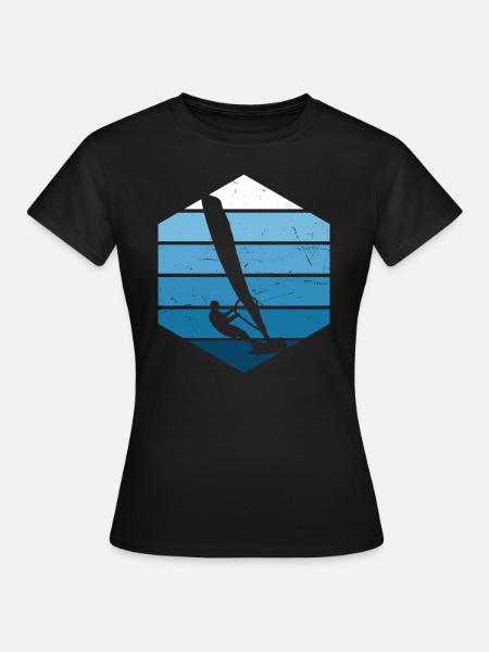 Planche à voile Windsurfer Femmes Windsurf Surfer - T-shirt Femme - noir