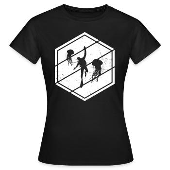Scuba Taucher Scuba Tauchen Herren Scuba Diver - Frauen T-Shirt - Schwarz - Vorne - AI Model Female 172 dark (172cm)