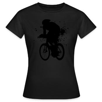 Vélo de route pour hommes vélo de route cyclisme de course cyclisme de course - T-shirt Femme - noir - Devant - AI Model Female 172 dark (172cm)