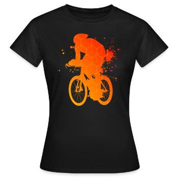 Vélo de route vélo de course vélo de course vélo de route dames - T-shirt Femme - noir - Devant - AI Model Female 172 dark (172cm)