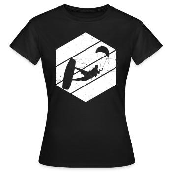 Kitesurf Femmes Kitesurf Kitesurf Kitesurf Kitesurf - T-shirt Femme - noir - Devant - AI Model Female 172 dark (172cm)