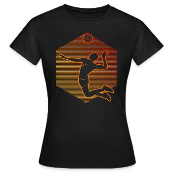 Volley Herren Volleyballspieler Beach Volley - Frauen T-Shirt - Schwarz - Vorne - AI Model Female 172 dark (172cm)