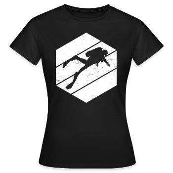 Plongée Scuba Divers Diver Ladies - T-shirt Femme - noir - Devant - AI Model Female 172 dark (172cm)