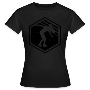 Roller Skating Roller Skating Roller Skating Roller Skate - Women's T-Shirt - black - Front - AI Model Female 172 dark (172cm)