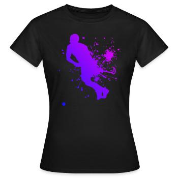 Unihockeyspielen Herren Floorball Hockey - Frauen T-Shirt - Schwarz - Vorne - AI Model Female 172 dark (172cm)