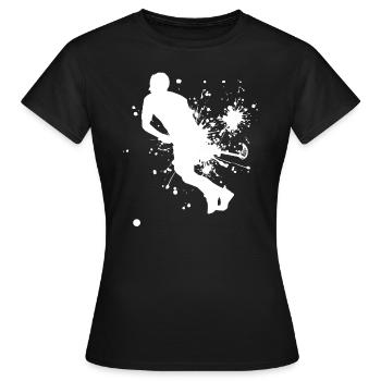 Herren Floorball Damen Salibandy Unihockeyspielen - Frauen T-Shirt - Schwarz - Vorne - AI Model Female 172 dark (172cm)