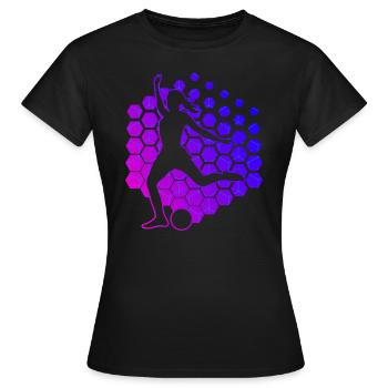 Herren Damen Fussballspieler Fussballspielen - Frauen T-Shirt - Schwarz - Vorne - AI Model Female 172 dark (172cm)