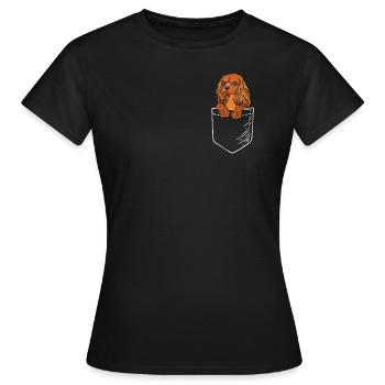 Rubin Cavalier King Charles Spaniel - Frauen T-Shirt - Schwarz - Vorne - AI Model Female 172 dark (172cm)